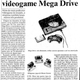 Newspaper clipping about the Mega Drive’s release, dubbed “the most powerful videogame in the world”.